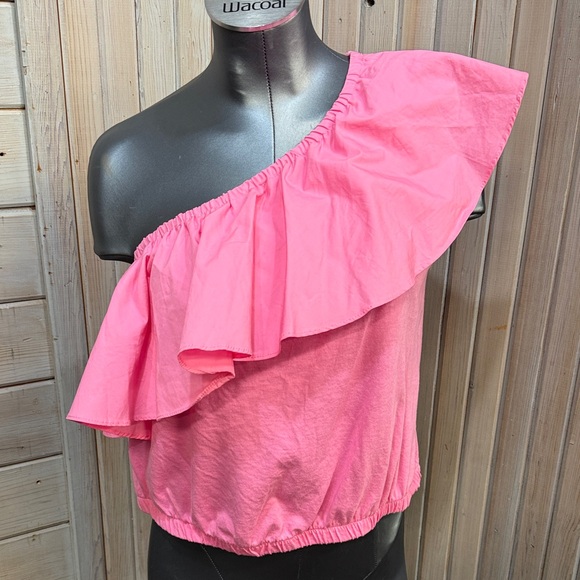 a new day Tops - a new day Bright Pink One-Shoulder Blouse